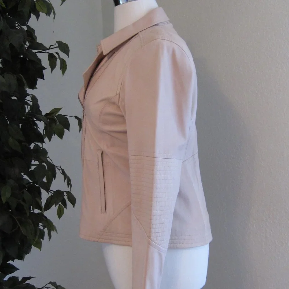 Athleta Salt Flat Leather Moto Jacket - Like New - Picture 6 of 13